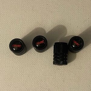 GMC Logo valve Stem caps in Black set of 4 NWT